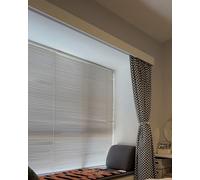 Three-in-One ain Rail Track with Valance - Customizable Metal Ceiling/Wall Mount Window ain Rails for Living Room & Bedroom 2m (6.6ft) White h