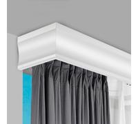 Three-in-One Ceiling Mounted Double Curtain Track - Stylish Aluminum Alloy Curtain Rail Box for Modern Home Design(220cm)