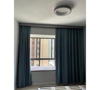 Three-in-One Curtain Track with Valance Metal Curtain Rail for Wall/Ceiling Mount Customizable 2.8m Gray Curtain System for Living Room & Bedroom Decor