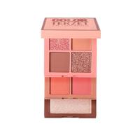 Three in One Face Makeup Plate Eyes Shadow, Powder Blusher, High Gloss Multi-function Makeup Set Matte Pearl Makeup Effect (02)