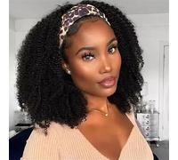 Three In One Kinky Curly Half Wig With Drawstring Seamless Clip In Flip Over Curly Wig For Women