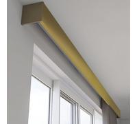 Three-in-One Metal Curtain Rail Track & Valance - Wall/Ceiling Mount Customizable Window Curtain Rods for Living Room & Bedroom Decor - & Stylish