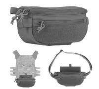 Three-in-one Tactical Vest Underbelly Storage Bag: Tactical Drop Pouch + Tourniquet Bag + Shoulder Bag With Adjustable Shoulder Strap For Outdoor EDC Gear(Gray)