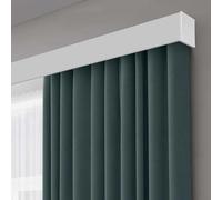 Three-in-One White Curtain Rail Set with Valance - Adjustable Wall-Mounted Curtain Poles for 1-7m (3.4m/11.2ft) - Perfect for Elegant Home Décor Installation