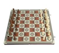 Three In One Wooden Chess Portable Folding Multi Size Leisure and Entertainment Chessboard Puzzle Gathering(B,39cm)