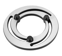 Three-Jaw Chuck 4-15 Inch Adjustable Steel Hydraulic Jaw Boring Ring for CNC Lathe Chuck Soft Top Jaws Bore Repair Claw Device Silver, 10in