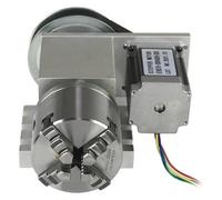 Three-jaw Chuck Center Height 65MM 4 Axis A Rotary CNC Indexing Head 3 Jaws Jaw 80mm 100mm Chuck NEMA23 Motor Machine Tool(80mm Chuck 4 Jaws)