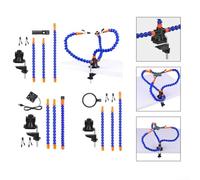 Three Jaw Clamp Table Clamp Type Welding Station Auxiliary Repair Tool with Flexible Arms and Stable Base for Enhanced in Electronics and DIY Projects (With Fan)