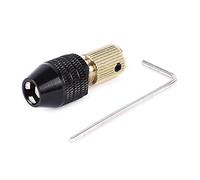 Three-Jaw Drill Chuck Adapter with Brass Center Shaft | Aluminum Alloy Chuck with Brass Center Shaft, Three-Jaw Holding for Small Bits, Included Tool for the Side Set