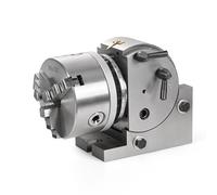 Three Jaw Half Indexing Head Set, Vertical/Horizontal Rotary Indexing Head, 1:40 Dual Use Reduction Ratio for Milling Grinding and Drilling Machines 5"