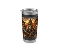 Three Kawaii Samurai Mice in Feudal Japan Prepare for Battle Stainless Steel Insulated Tumbler