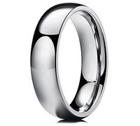 THREE KEYS JEWELRY 2mm 4mm 6mm 8mm Black Blue Rose Gold Basic Titanium Polished Wedding Band Engagement Ring for Men Women Comfort Fit Simple Unisex, Metal, No Gemstone