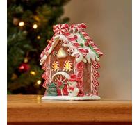 Three Kings 15cm LED Gingerbread Frosting Cottage Ornament