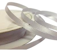 Three Kings 3 mm Double Sided Satin Ribbon, Silver Matt