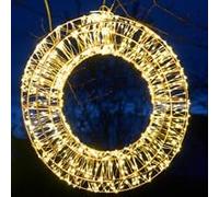 Three Kings 40cm Light Up Christmas Galaxy Wreath in Warm White (2506060)