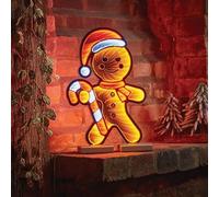 Three Kings 40cm Mr Gingerbread Standing Infinity Christmas Light (2508007)