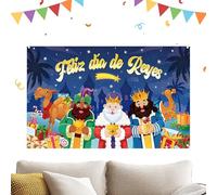 Three Kings Day Backdrop,6x5ft Holiday Decor - Decorative Festive Background | for Christmas Church Home Office Store Party Window Display Living Room Bedroom Classroom Nursery