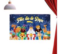 Three Kings Day Backdrop | 6x5ft Holiday Decor,Festive Wall Backdrop,for Christmas Church Home Office Store Party Window Display Living Room Bedroom Classroom Nursery