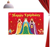 Three Kings Day Photo Backdrops | 6x5ft Holiday Decoration | Photo Booth Festive Backdrop - for Christmas Church School Events Home Office Store Party Family Gatherings Nursery Window Display