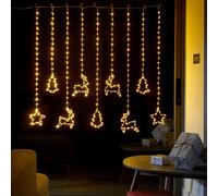 Three Kings Festive Curtain Lights Warm White