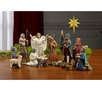 Three Kings Gifts 7 Inch Figures Real Life Nativity Including Chest Of Gold, Frankincense & Myrrh