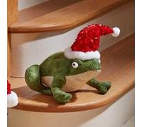 Three Kings Large Soft Plush Christmas Festive Frog with Sequin Hat 22cm Tall