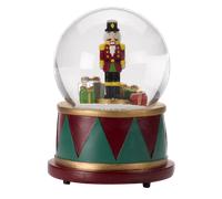 Three Kings Musical LED Snow Globe Nutcracker - 10cm