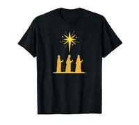Three Kings Nativity Scene with Bethlehem Star Christian Tee T-Shirt