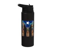 Three Kings Puerto Rican Flag Día de Reyes Magos Boricua Stainless Steel Insulated Water Bottle