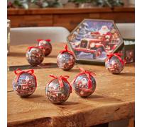 Three Kings Set Of 7 Driving Santa Vintage Baubles