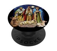 Three Kings Shirt Nativity Scene Christmas story Tres Reyes PopSockets Adhesive PopGrip