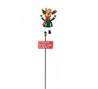 Three Kings Smart Garden Wobbling Hand Painted Christmas Character Stake Ornaments (Stop Here Reindeer)