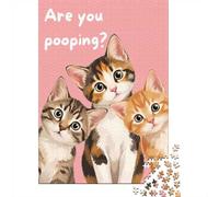 Three Kittens Asking A Question Jigsaw Puzzle for Adults, 1000 Pieces, 38x26cm/1000pcs, Quiet Home Activity, Evening Leisure And Puzzle Lovers