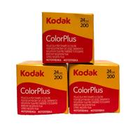 THREE Kodak Colour Plus 200 24exp Colour Films - Dated 06/26