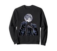 Three Labrador Howling at the Moon Canine Dog Lovers Sweatshirt