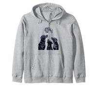Three Labrador Howling at the Moon Canine Dog Lovers Zip Hoodie
