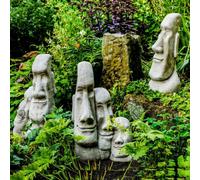 Three Large Easter Island Head Statues - Value Set