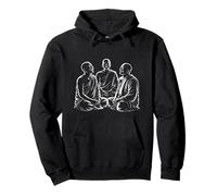 Three Laughing Monks Pullover Hoodie