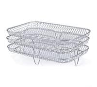 Three Layer Air Fryer Rack Set Accessories for Dehydrating, Grilling, and Roasting Foods