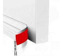 Three-Layer Door Bottom Seal with Flexible, Creamy White | Adhesive-Backed Upper Section, Layered Door-Bottom Coverage, Helps Reduce and Light Beneath a Door