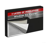 Three Layer Insulated Indoor Air Conditioner Cover, Waterproof Oxford Fabric With Thermal Aluminum Foil, Windproof Design(D)