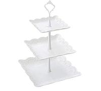 Three Layer PP Fruit Tray Cake Stand Vegetable Storage Rack Candy | PP plastic,sturdy,multi-layer,holds cakes,fruits,vegetables,candy,dessert,for weddings,parties,easy assembly