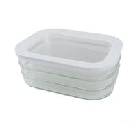 Three Layer Sealed for deli Storage Box for Refrigerator Meat Holder Transparent Food Container 22.5x16x9cm(3rd floor)