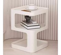 Three Layer Storage Design Bedside Table, End Table Suitable for Small Spaces, Side Table for Bedroom, Living Room, Study