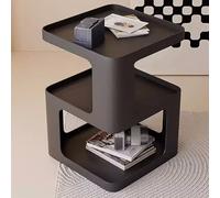 Three Layer Storage Design Bedside Table, End Table Suitable for Small Spaces, Side Table for Bedroom, Living Room, Study