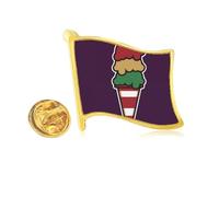 Three Layers Taste Sweet Ice Golden Metal Flag Lapel Pin Badge