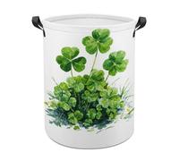THREE Leaf Shamrock Laundry Baskets Laundry Hamper Waterproof Foldable Storage Bin Dirty Clothes Laundry Basket for Living Room Bathroom