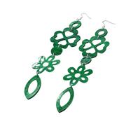 Three Leaves Pendant Earrings Adornment Modern Design Dangle Ear Accessory Ideal Gifts for Women and Girls Party Earrings