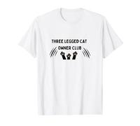 Three Legged Cat Owner Club Tripod Value Graphic T-Shirt, Men, White, S