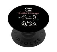 Three Legged Cat Support Squad Tripod Cat Resilience Heart PopSockets Adhesive PopGrip